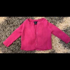 Pink Gap Button-Up Sweater